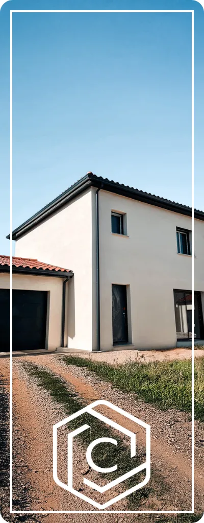 Construction de maison individuelle à étage dans la Loire (42), design moderne, normes RE 2020 et au prix bas